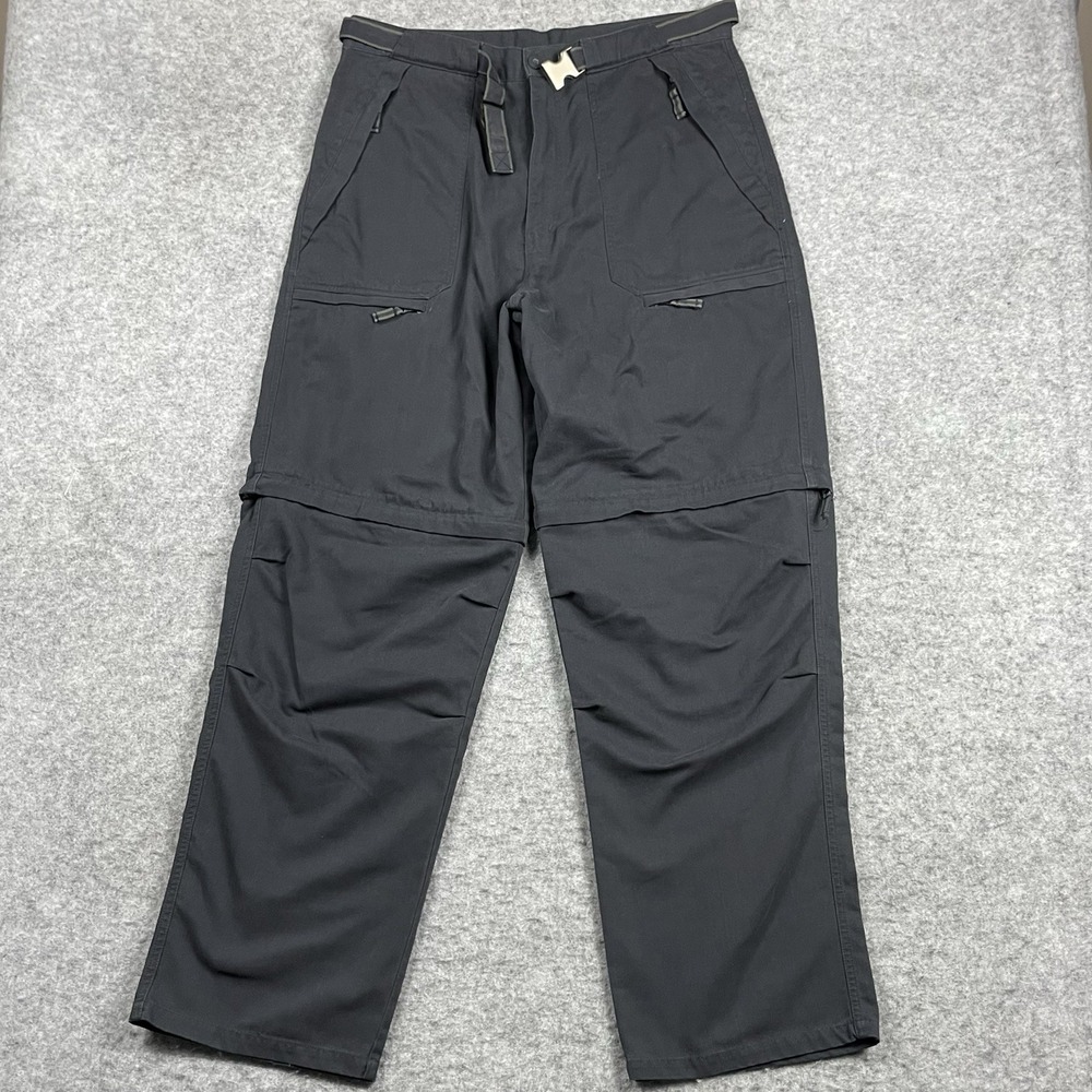 VTG Adirondack Cargo Pants Mens 36x34 Blue Belted Convertible‎ ATC Trading Co